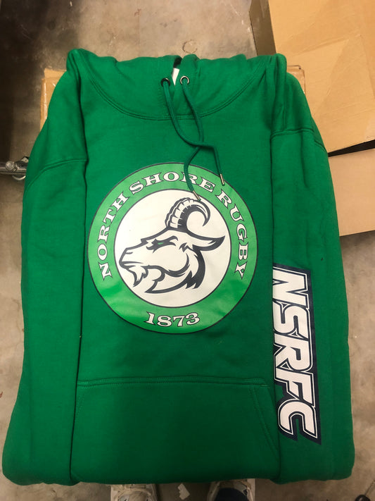 North Shore Rugby Pullover Hoodie Kelly Green